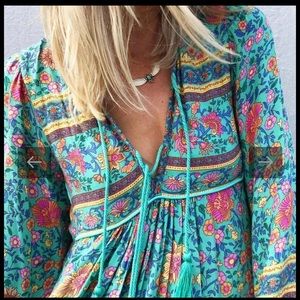 Boho dress in beautiful colors